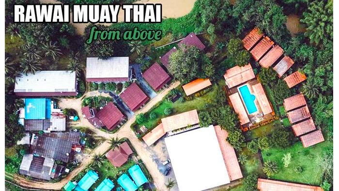 Rawai Muay Thai training camp aerial view in Khao Lak